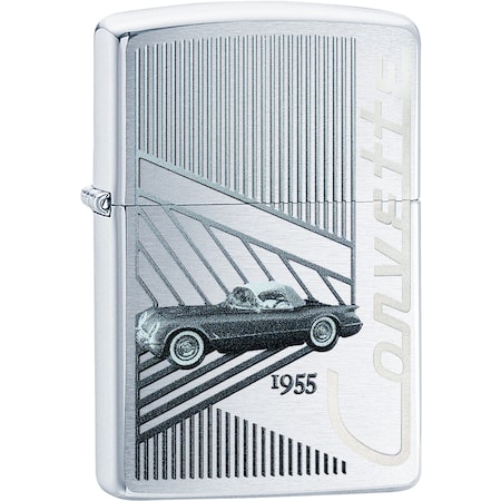 Zippo 2024 Zippo Custom Corvette 1955 Brushed Chrome ZIP-200CI403854